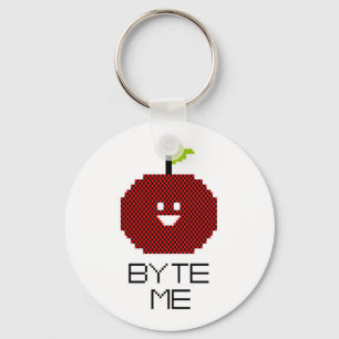 8-Bitbyte ich niedliche Apple-Pixel-Kunst Schlüsselanhänger