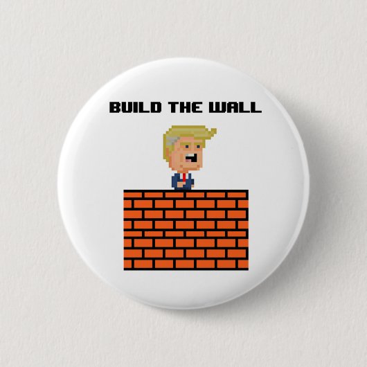 8-Bitdonald trump "Gestalt die Wand-" Knopf Button (Vorderseite)