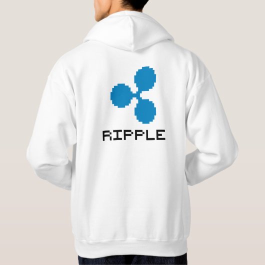 8-Bitlogo| Hoodie der Kräuselungs-XRP (Rückseite)