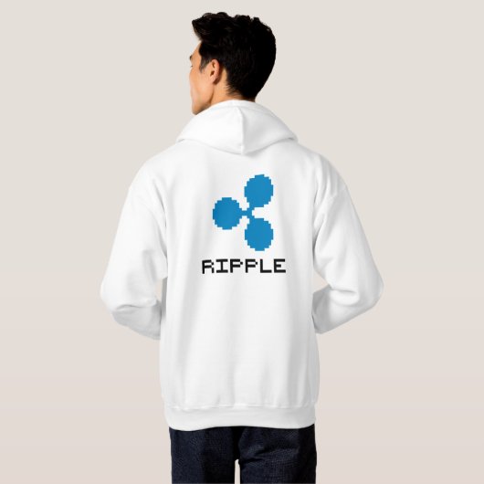 8-Bitlogo| Hoodie der Kräuselungs-XRP (Schwarz voll)