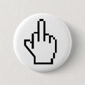 8-BitMittelfinger Button (Vorderseite)