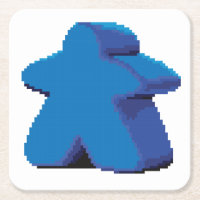 8-Bitpixel Meeple Set von 6 quadratischen