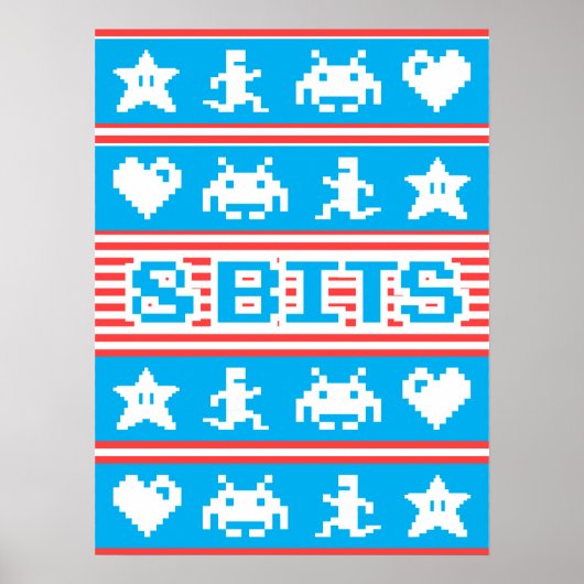 8 Bits Design, Arcade Video Game Poster (Vorne)