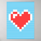 8 Bits Heart Poster (Vorne)