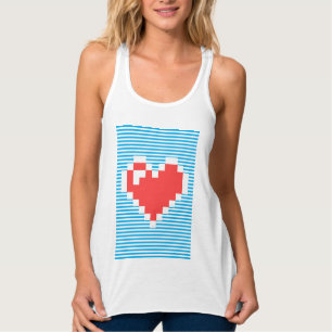 8 Bits Heart, Tank Top