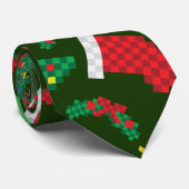 8-BitweihnachtsKrawatte Krawatte (Gerollt)