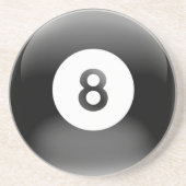 8 Black Ball Billiard Untersetzer (Vorne)