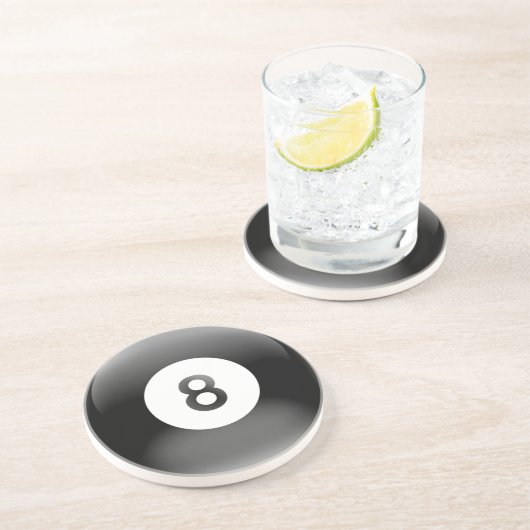 8 Black Ball Billiard Untersetzer (Seite)