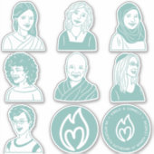 8" Blatt Türkiskleber Aufkleber (Vorderseite)