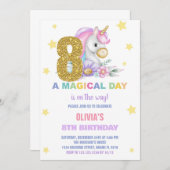 8. Blumenhorn Einladung zum Geburtstag (Vorne/Hinten)