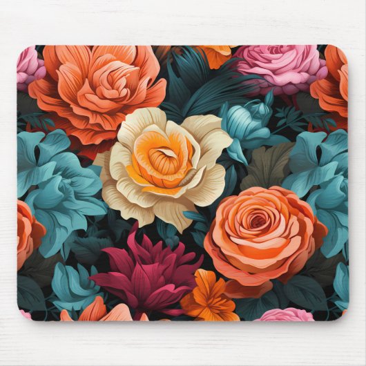 #8 Blumenmuster Mousepad (Vorne)