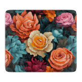 #8 Blumenmuster Schneidebrett (Vorderseite)