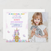 8. Blumenzwiebeln Geburtstag Einladung mit Foto (Vorne/Hinten)