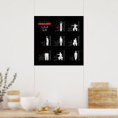 8 Brocades Ba Duan Jin QiGong Poster (Küche)