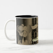 8. Bronze-Hochzeit-Jubiläum Steampunk Zweifarbige Tasse (Links)