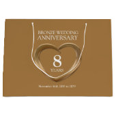 8. Bronze Hochzeitstag Foto großes Geschenk Große Geschenktüte (Vorderseite)