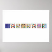 8 Buchstaben Name Board Game Alphabet Poster (Vorne)