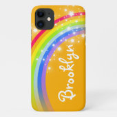 8 Buchstaben Name Regenbogen Sterne Orange Himmel Case-Mate iPhone Hülle (Rückseite)