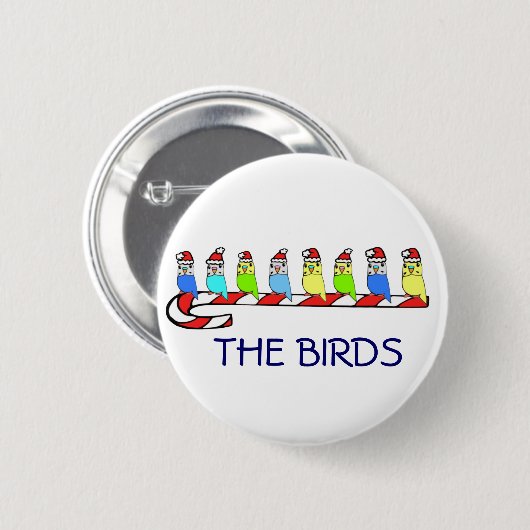 8 Budgies Button (Vorne & Hinten)