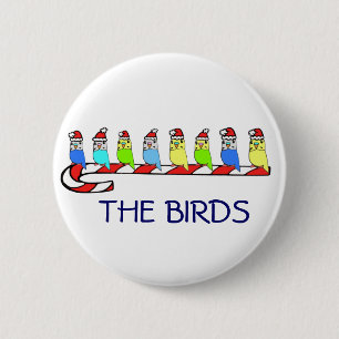 8 Budgies Button