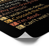 8 Bühnen Marathon-Laufstrecke Poster (Ecke)