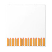 8 BULLETS auf schwarzem Hintergrund Notizblock (Vorderseite)