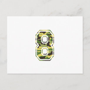 8 Camouflage grün und gelb Postkarte