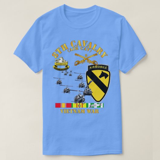 8. Cavalry Air Cav 1. Cav Division w SVC T-Shirt (Design vorne)
