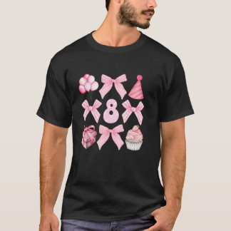8. Coquette Geburtstagsparty Aight Year Old Girl C T-Shirt