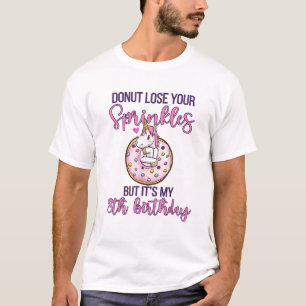 8. Donut-Geburtstagsfeier Einhorn Acht Jahre Altes T-Shirt