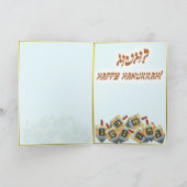 8 Dreidels Feiertagskarte (Innenseite)