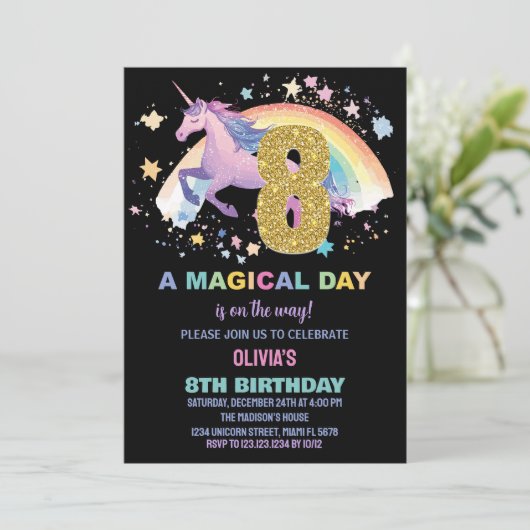 8. Einladung zum Geburtstag (Stehend Vorderseite)