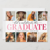 8 Einladung zur Fotocollage Modern Graduation Part (Vorderseite)
