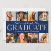 8 Einladung zur Fotocollage Modern Graduation Part (Vorderseite)