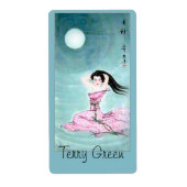 8 Elegante Ex-Libris (Namplate) Stickers (Vorne)