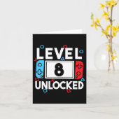 8 Entsperrte Gamer 8. Geburtstag Videospielerboten Karte (Gelbe Blume)