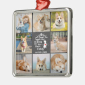 8 Erinnerung an den Verlust des Hundes in Fotocoll Ornament Aus Metall (Links)