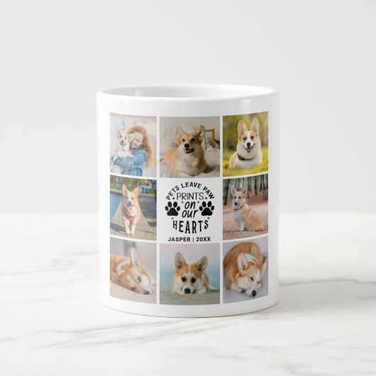 8 Erinnerung an die Fotocollage Jumbo-Tasse (Vorderseite)