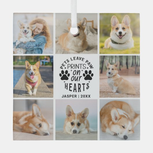 8 Erinnerung an die Fotocollage Ornament Aus Glas (Vorderseite)