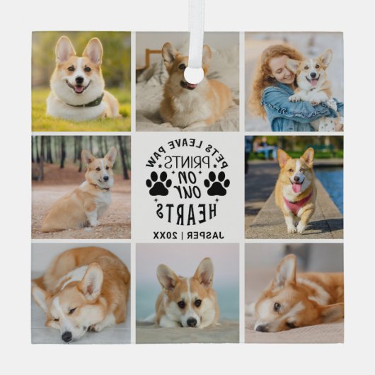 8 Erinnerung an die Fotocollage Ornament Aus Glas (Rückseite)