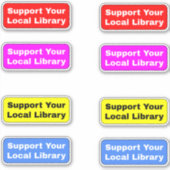 [8 Farbige Sticker] Unterstützen Sie Ihre lokale B Aufkleber (Vorderseite)