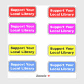 [8 Farbige Sticker] Unterstützen Sie Ihre lokale B Aufkleber (Blatt)