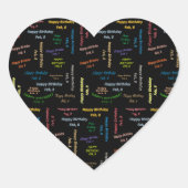 8. Februar Herz-Aufkleber (Vorderseite)