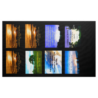 8 Fliesen der Bilder mit Schriften in jedem Yard Stoff