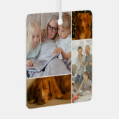 8 Foto Benutzerdefinierte Collage Personalisiert Ornament Aus Metall (Vorderseite Rechts)