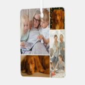 8 Foto Benutzerdefinierte Collage Personalisiert Ornament Aus Metall (Vorderseite links)