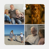 8 Foto Benutzerdefinierte Collage Personalisiert Ornament Aus Metall (Rückseite)