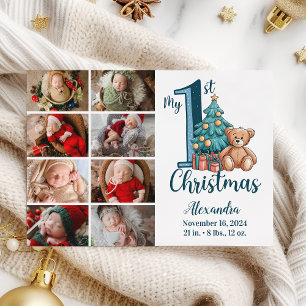 8 Foto Blue Teddy Baby 1. Weihnachten