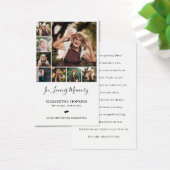 8 Foto Collage Beerdigung Gedenkkarten (Schreibtisch)