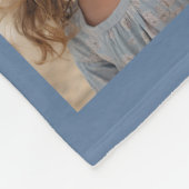 8 Foto-Collage Benutzerdefinierter Text - Denim Bl Fleecedecke (Ecke)